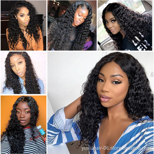 Wholesale 100% Remy Human Hair Bundles Deep Wave Bundles With Closure Virgin Cuticle Aligned Hair Human Hair Extensions